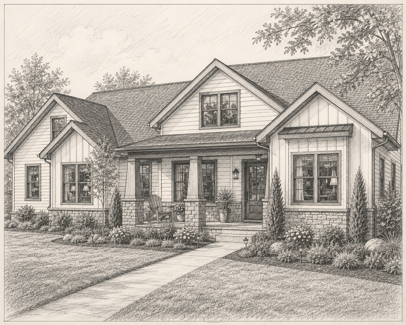 The Craftsman, line drawing